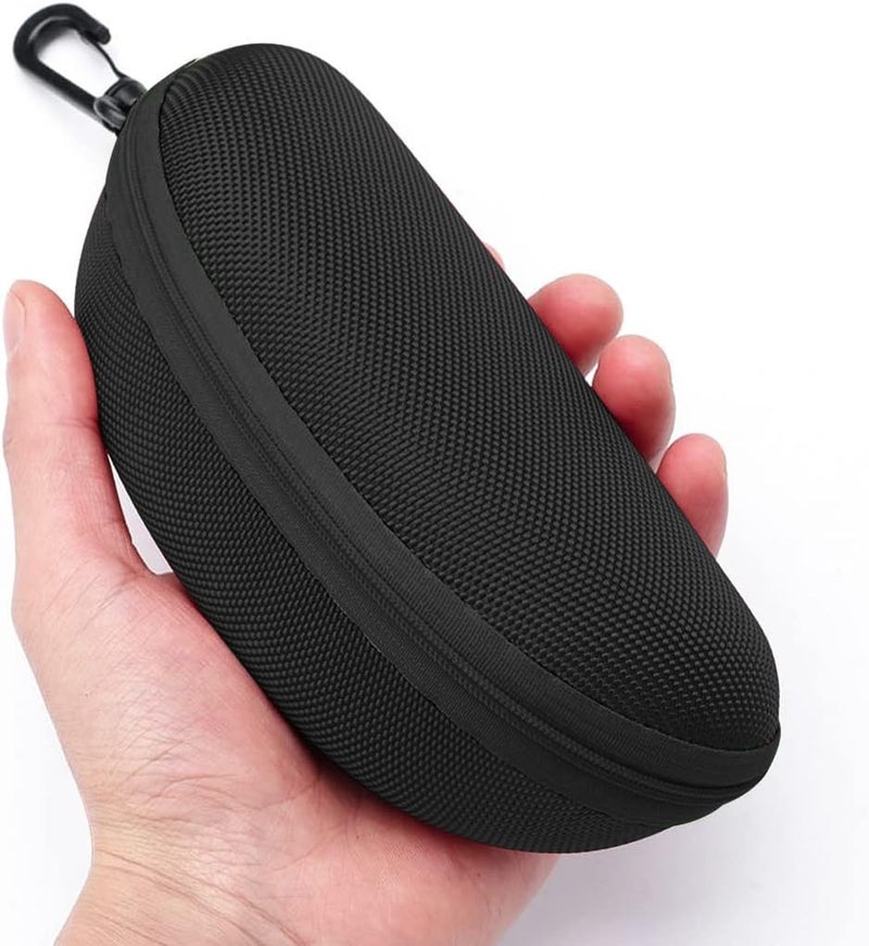 SteelFever 3pcs Zipper Hard Shell Sunglasses Case and Eyeglasses Case Portable Travel Glasses Case with Plastic Hook - Image 4